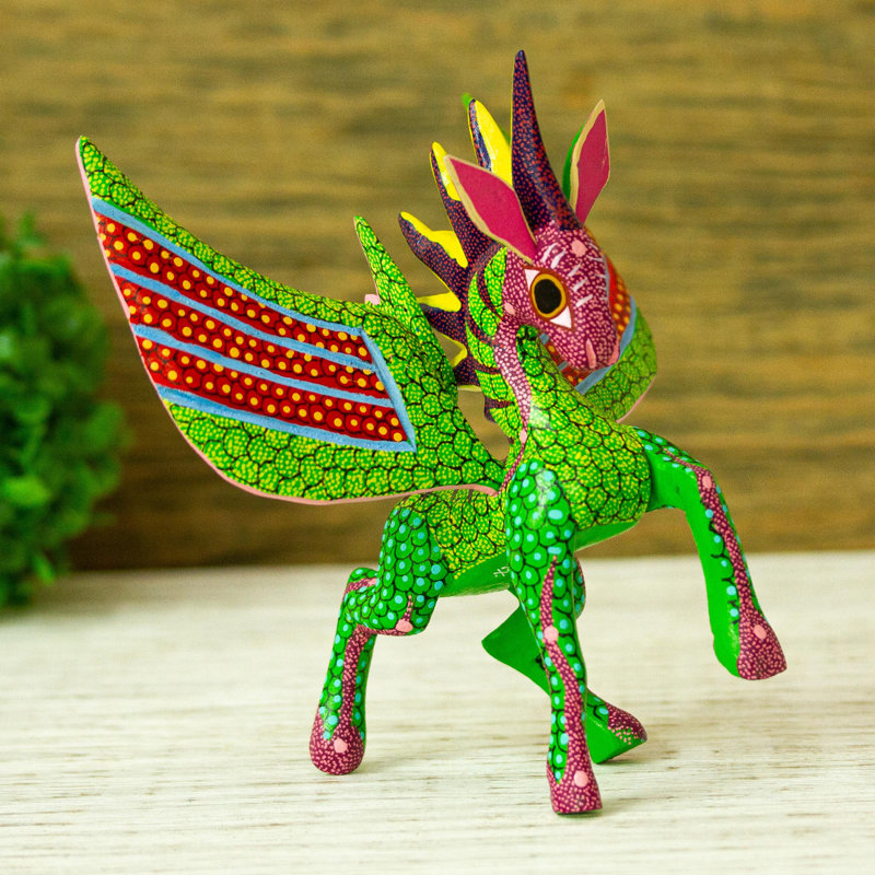 Sculpture Dekin Mythical Pegasus Alebrije