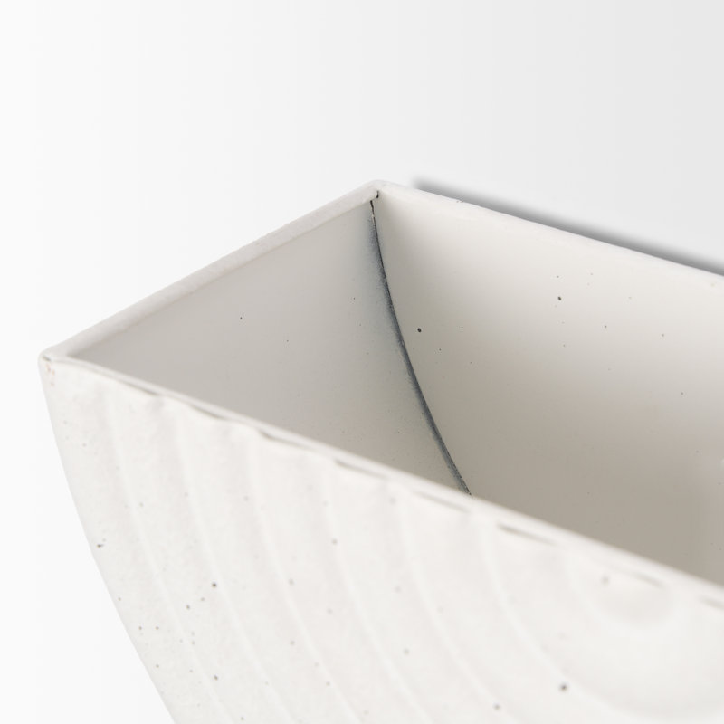 Ensemble de 2 pots à fleurs suspendus Chopra, Blanc