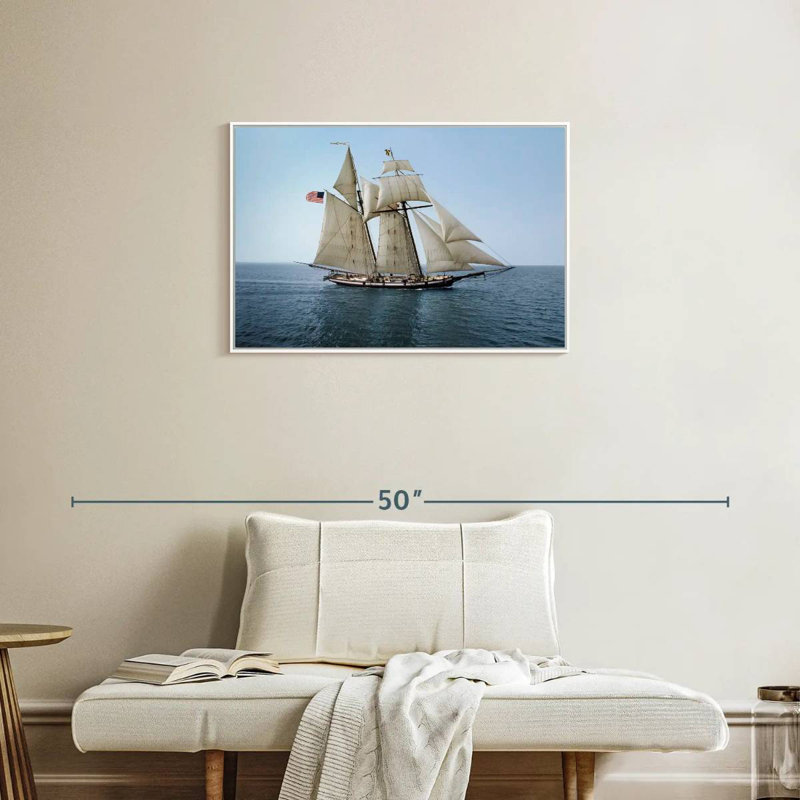 Fierté du navire de Baltimore, Cadre flottant blanc, 31 po x 21 po