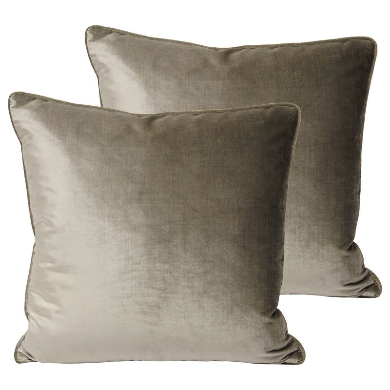 Grey Square Cushion, Mink, Polyester