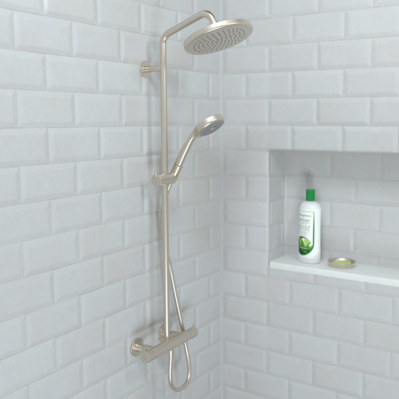 Croma Showerhead 220 1-Jet, 1.75 GPM, Brushed Nickel, 1.1 GPM