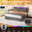 Upholstered Bed Frame With Hydraulic Storage-2017788449-2044331548