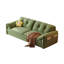 Causeuse-causeuse 100% polyester vert olive-129743311