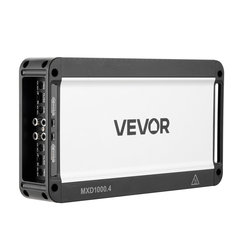 Amplificateur audio de voiture à 4 canaux 4 Ohm Stable Bridable Class D pleine puissance de puissance maximale 4 x 500W @ 4 Ohm / 4 x 1000W @ 2 Ohm pour voiture VUS Camion tout-terrain
