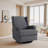Upholstered Classic Wing Back Manual Handle Swivel Rock Glider Recliner-303197361