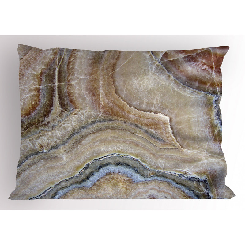Marble Polyester Abstract Sham Set, Twin