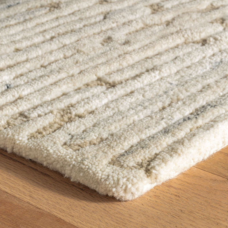 Malone Hand Tufted Wool Rug, Oatmeal, Rectangle 8'6" x 11'6"