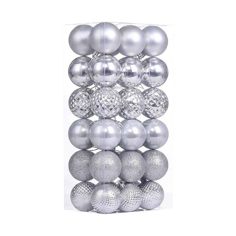 Ensemble de boules de Noël, boules décoratives de Noël, 36 pièces, F