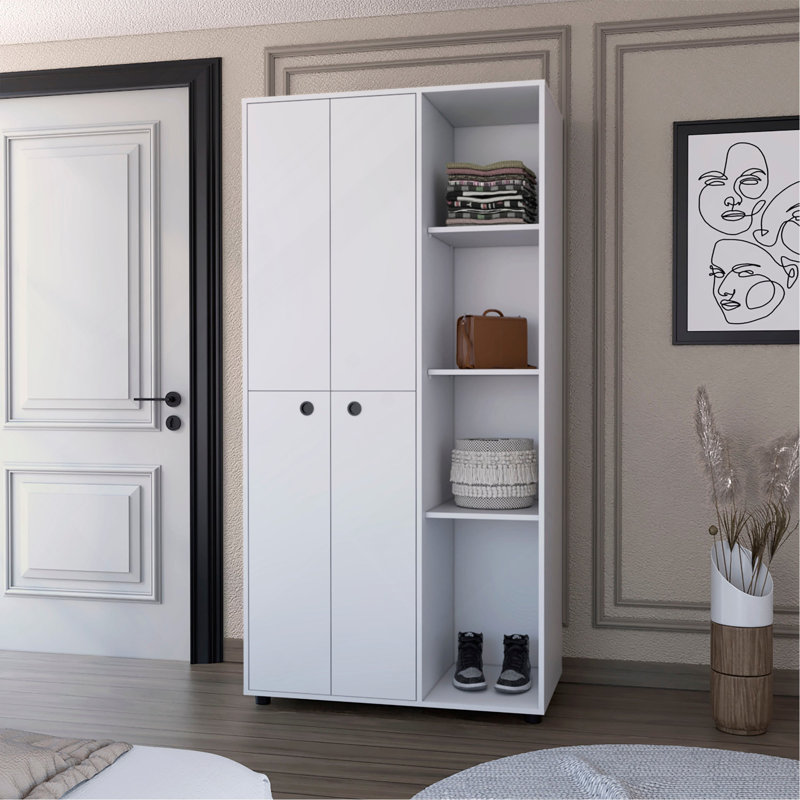 Armoire blanche à 1 tiroir