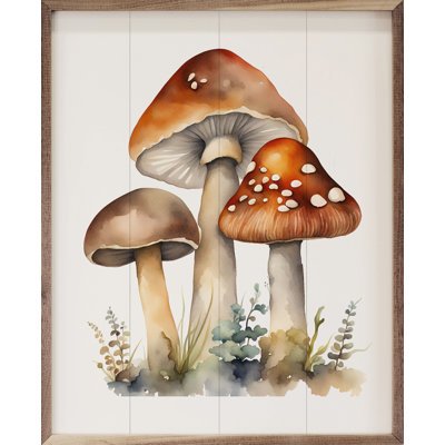 Trois champignons blancs
