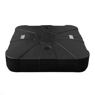 Patio Umbrella Base With Wheels, Water & Sand Filled Weighted Base For Most Cantilever Offset Umbrella, 260LBS, Square (Black),34'' X 34''