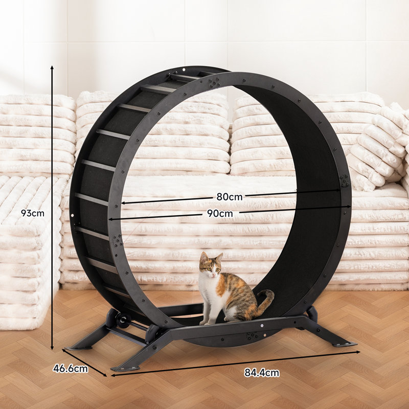 93cm H Cat Tree, Dark Black