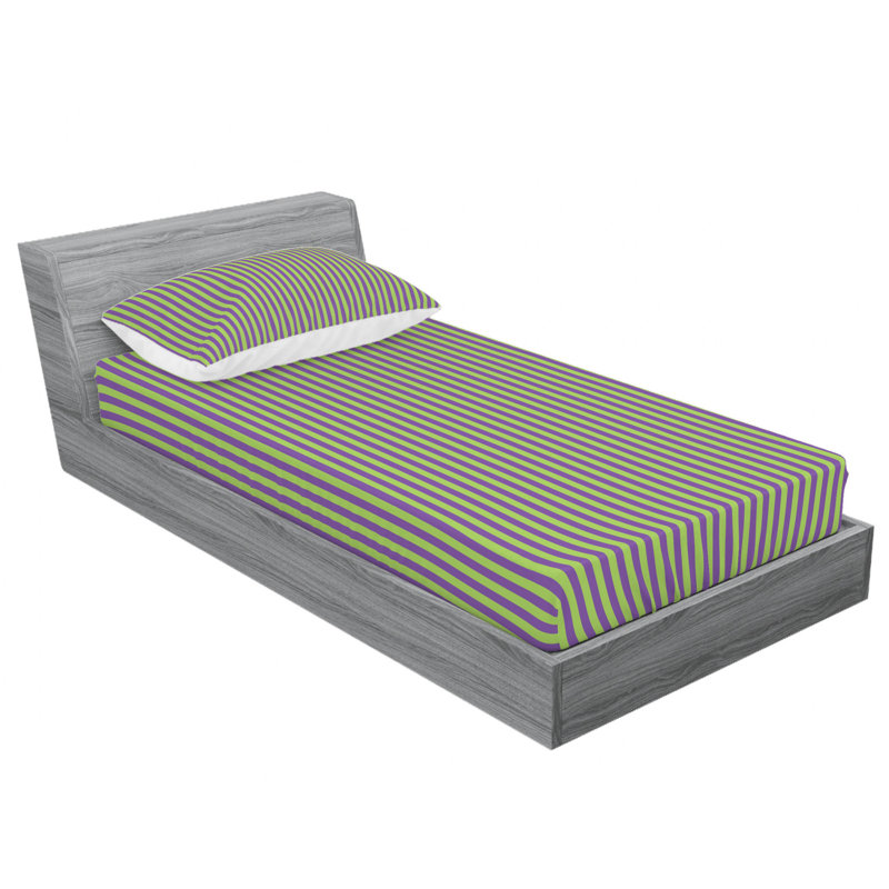 Microfiber Striped Sheet Set, Twin XL Sheet Set with Fitted Sheet, 50S Bold Unusual Striped