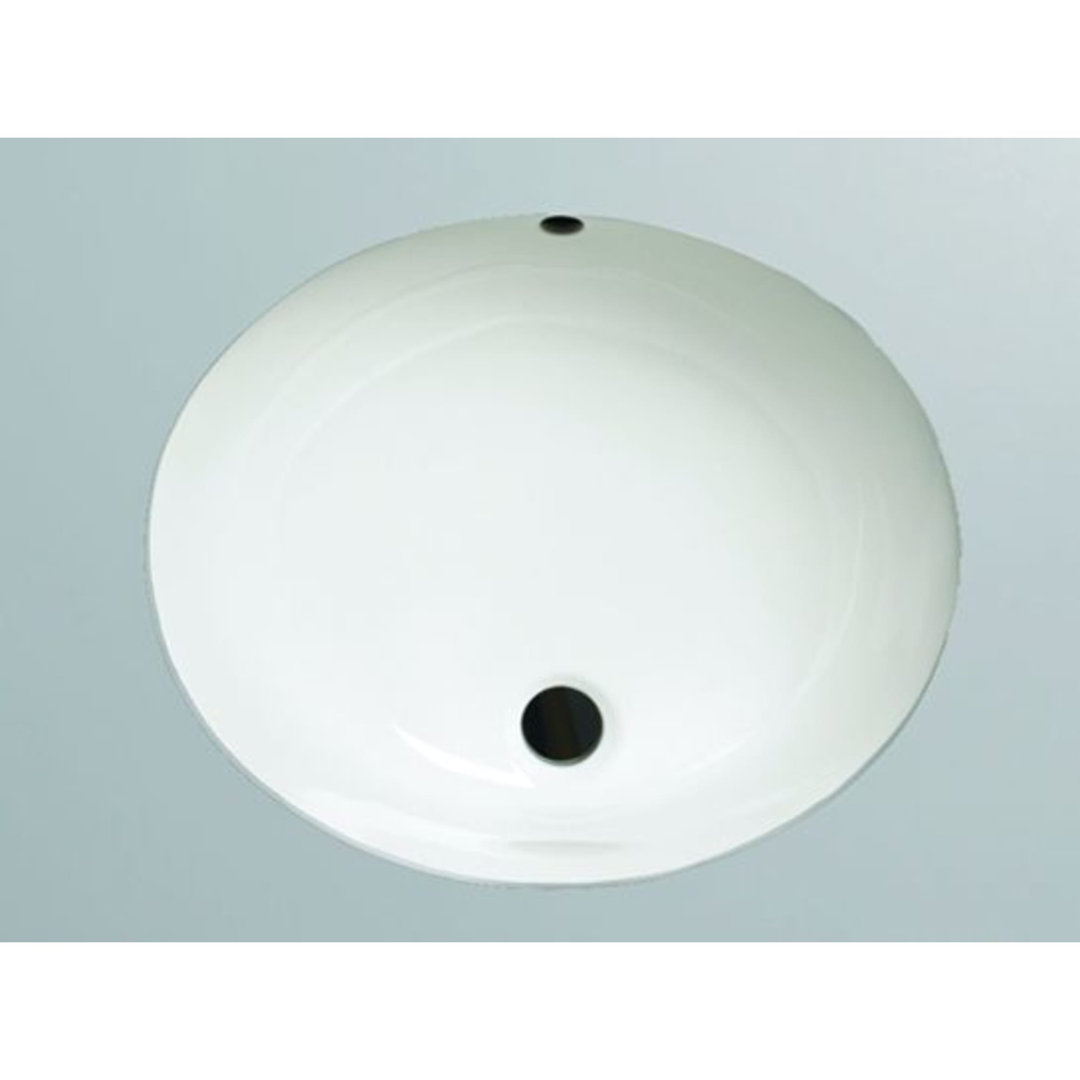 Proflo 16'' White Vitreous China Oval Bathroom Sink with Overflow Proflo