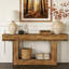 Console à 2 niveaux de 63 pouces pour le vestibule, table de canapé en bois derrière le canapé pour le salon-1194298532