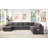 Edwin U-Shape Linen Sectional Sofa with Left-Facing Chaise