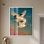 Décoration murale bord de mer Vermillion Feather Rise Shadowbox par Art Remedy, cadre blanc, 36 x 45