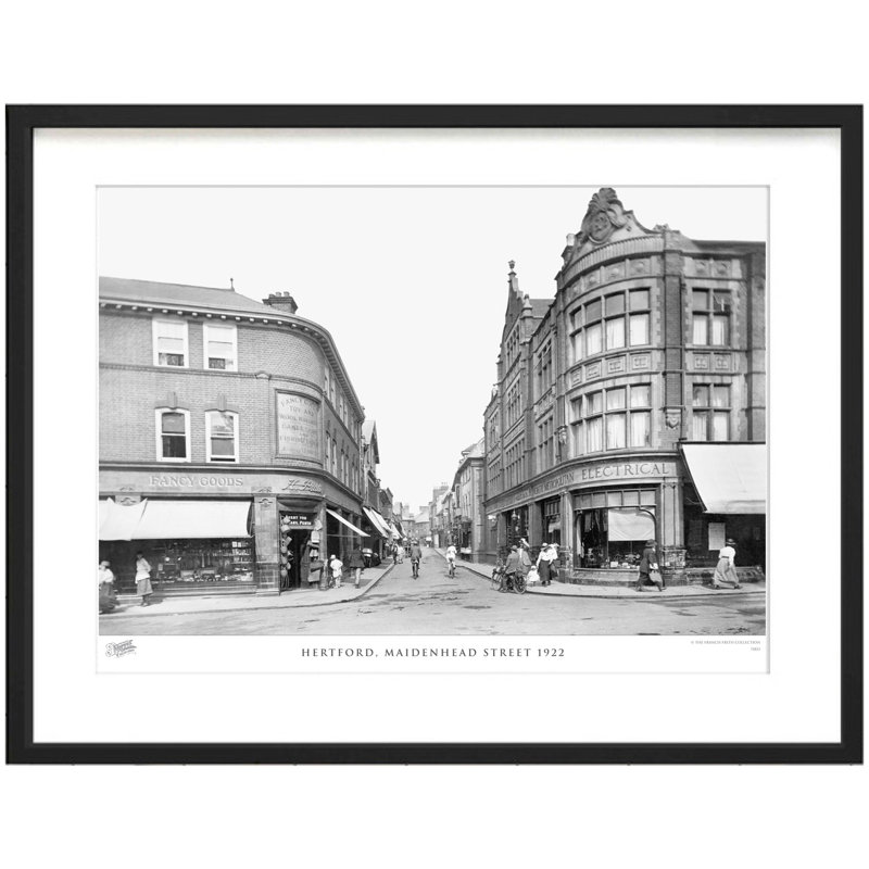 Hertford, Maidenhead Street 1922 by Francis Frith - Single Picture Frame Print, 60cm H x 80cm W x 2.3cm D