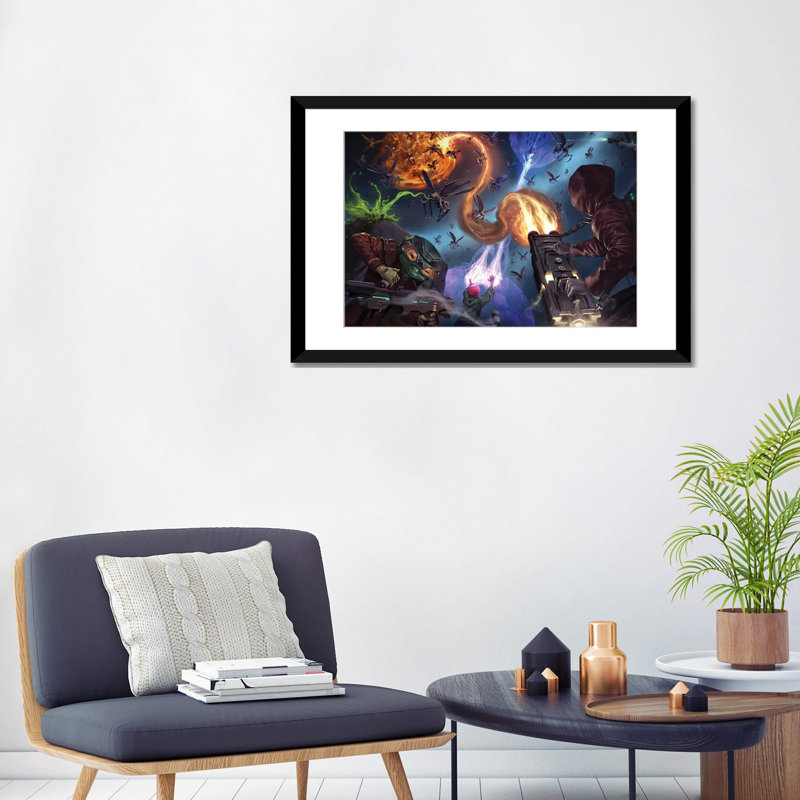 Opérateur de chapitres 1 - reproduction d'art murale - papier d'art encadré, H 24 po x l 32 po, Noir