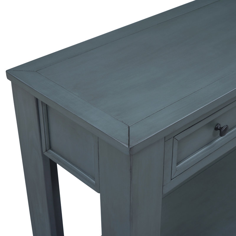 Console / canapé avec tiroirs de rangement et tablette inférieure pour le vestibule, Marine