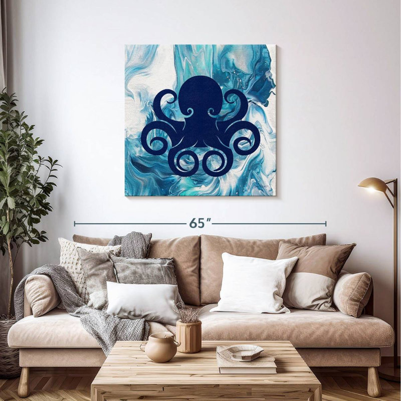 Adeliza Abstract Ocean VIII, 39" H x 39" W
