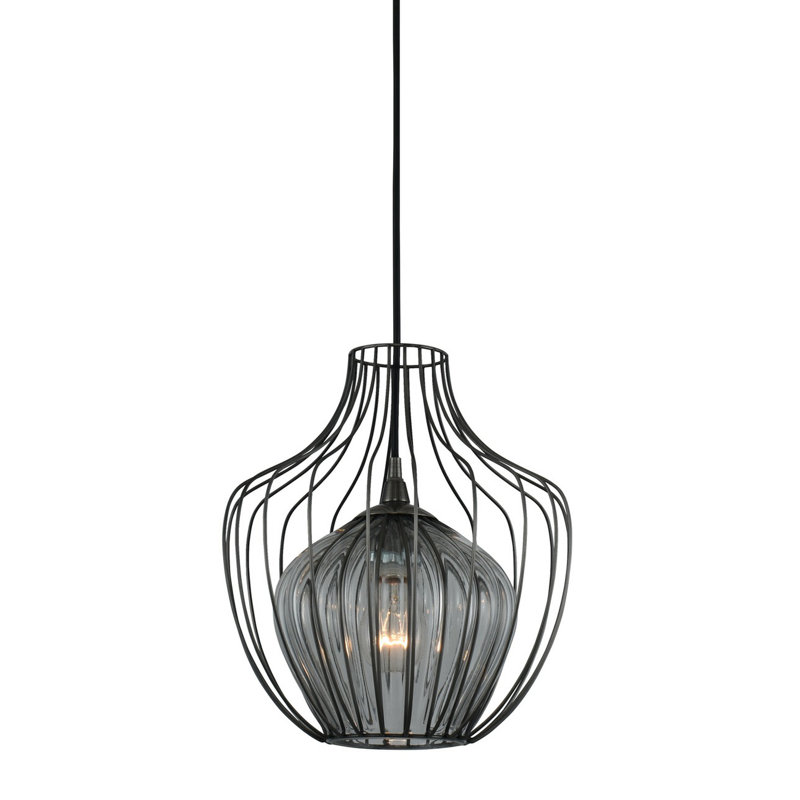 Luminaire suspendu en acier inoxydable chimique 1 LT Emilia Kalco