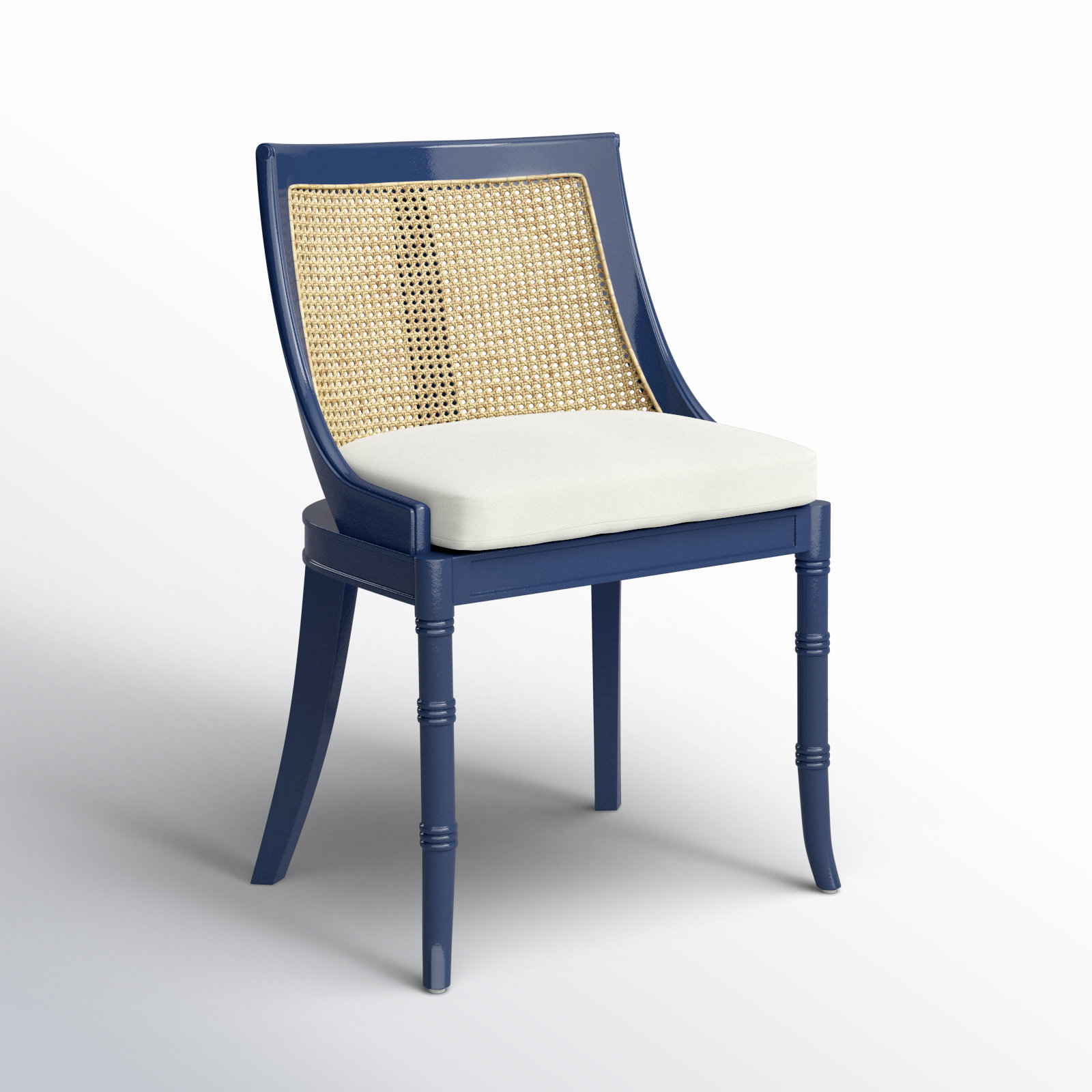 Elspeth Linen Mahogany Dining Chair
