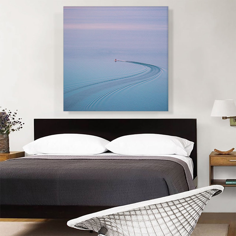 Jet ski in water home decor - reproduction d'art sur toile tendue, H 36 po x l 36 po x 1,5 po