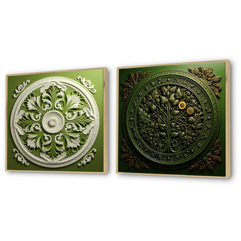 Renaissance Boho Mandala Revival I - ensemble d'art mural abstrait sur toile 2, H 36 po x l 73 po x P 1,5 po