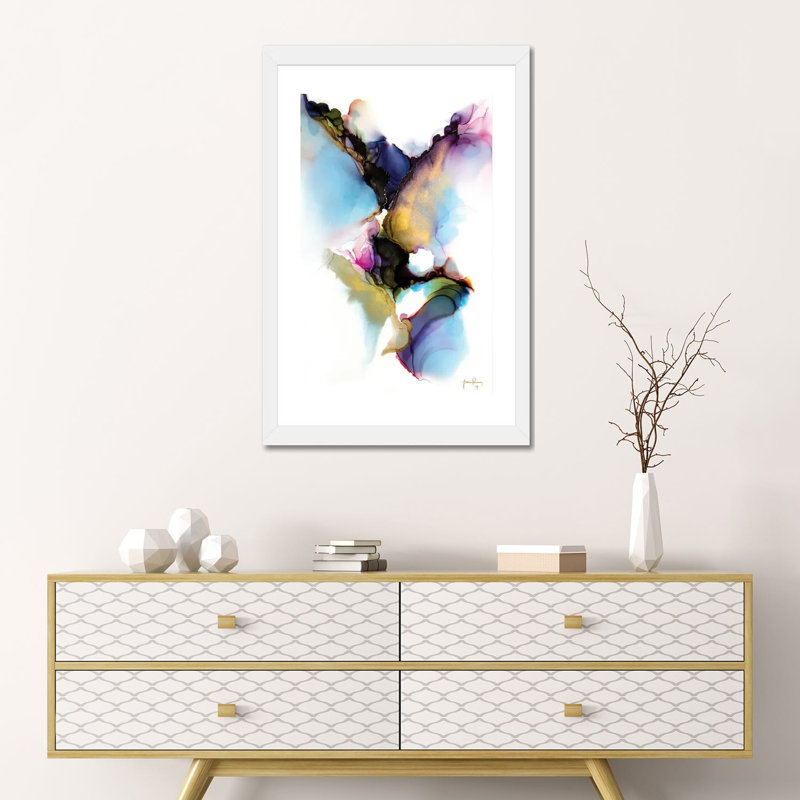Dance With Me by Jamie Pomeranz - Painting, White Paper, White, 24" H x 16" W x 1" D