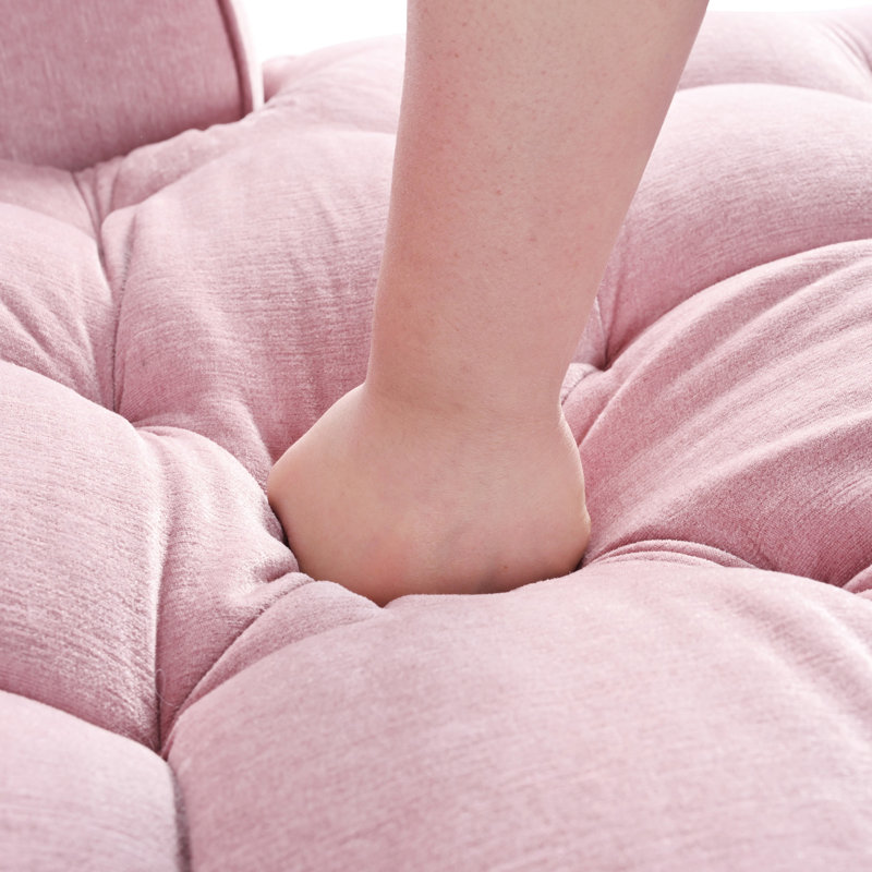 Pink Bed Chaise, Seat, Detachable Pillows, Elegant Appearance For Home 55" Chaise Lounge, Pink, Seat And Removable Pillows Use