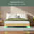 Floating Bed Frame With LED Lights, Wave Curve Wood Texture Bed With Heavy Duty Metal Slats - No Box Spring Needed-2116435553-2116435554