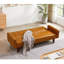 Canapé-lit convertible en cuir synthétique 74,4 po, brun-1350324944