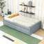 Lit plateforme simple avec tiroirs et rangement-90697759