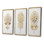 «Flower of Life Golden Elegance I», ensemble de 3 reproductions