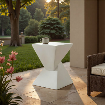 Table d'appoint d'extérieur moderne à deux tons MGO