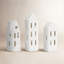 Ceramic LED Lighted Townhouses, Set of 3