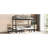 Black Twin Xl Metal Bunk Bed With Three - Part Pull Out Lower Bunk, One Piece Guardrail On Top, Multifunctional For Home Living Section Bedroom