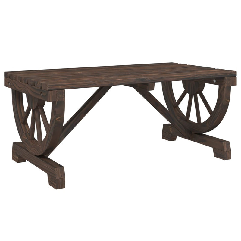Table basse de patio en bois massif Vidaxl, Brun, Brun