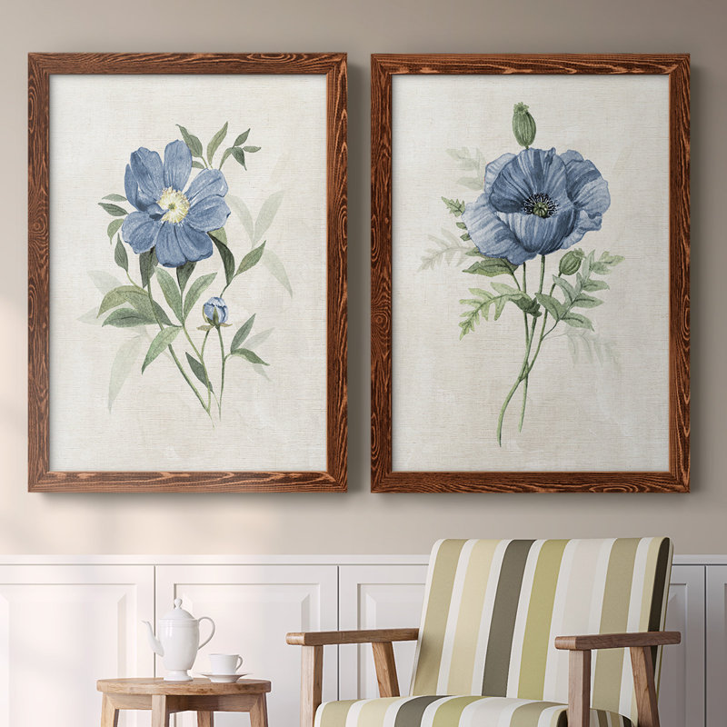 «Farmhouse Periwinkle III», reproduction de photo sur toile 2 pièces, H 42,5 po x l 61 po x P 1,5 po, Érable encadré