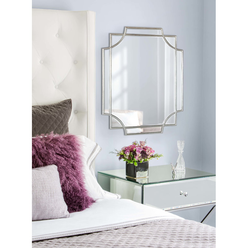 Ocilla Flat Mirror, Silver, 24" x 18"