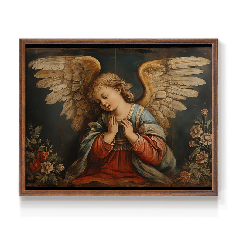 Angels From Above-XLI -Framed Print - Restickable, 16" H x 20" W, Walnut Framed