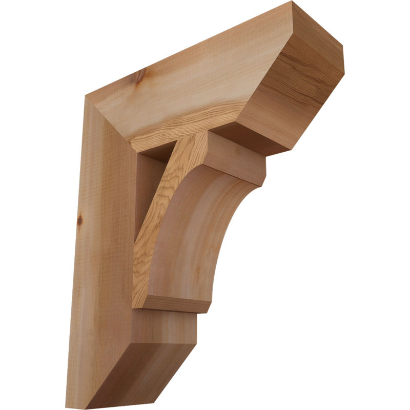 Support en bois / corbeau, Cèdre rouge de l'Ouest (lisse), H 22 po x l 5,5 po x P 18 po