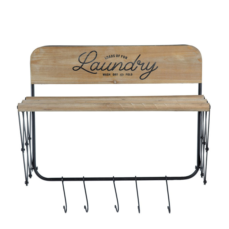 Panier à linge avec accordéon, brun et noir