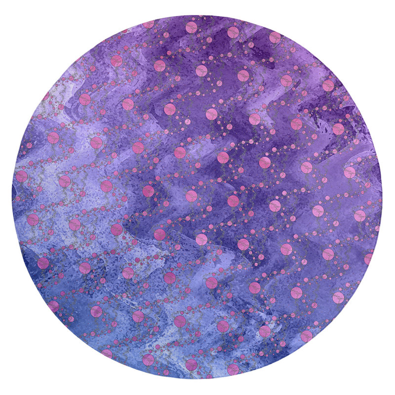 Chenille Indoor Rug, Round 5'