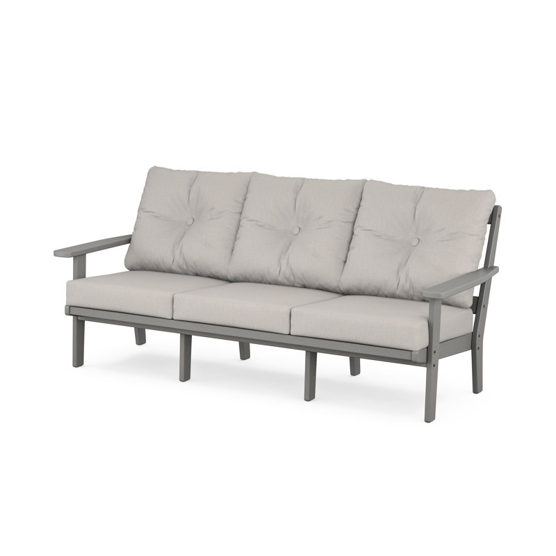 Oxford Deep Seating Sofa, Gray Mist, Mahogany