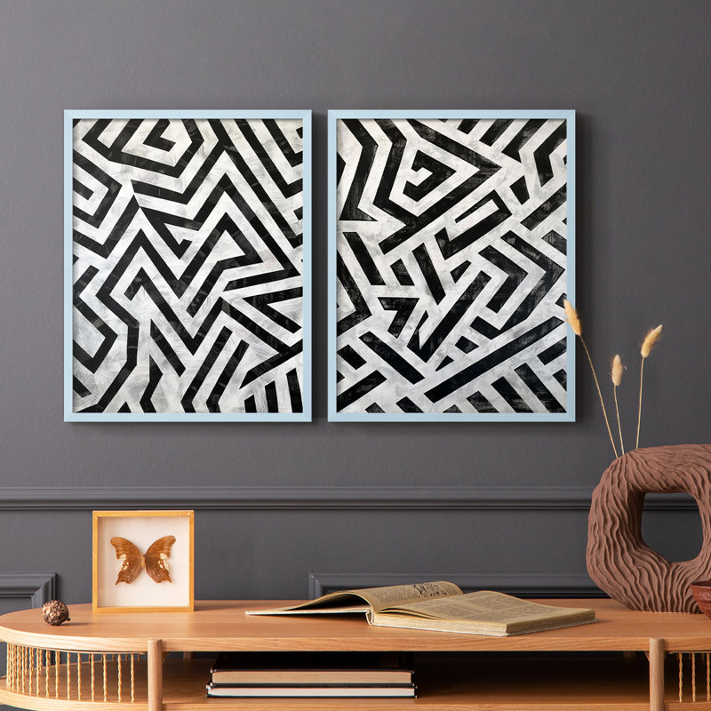 ABSTRACT Series XLIX - Impression encadrée de qualité supérieure - prête à être accrochée - aucun clou requis - aucun clou requis