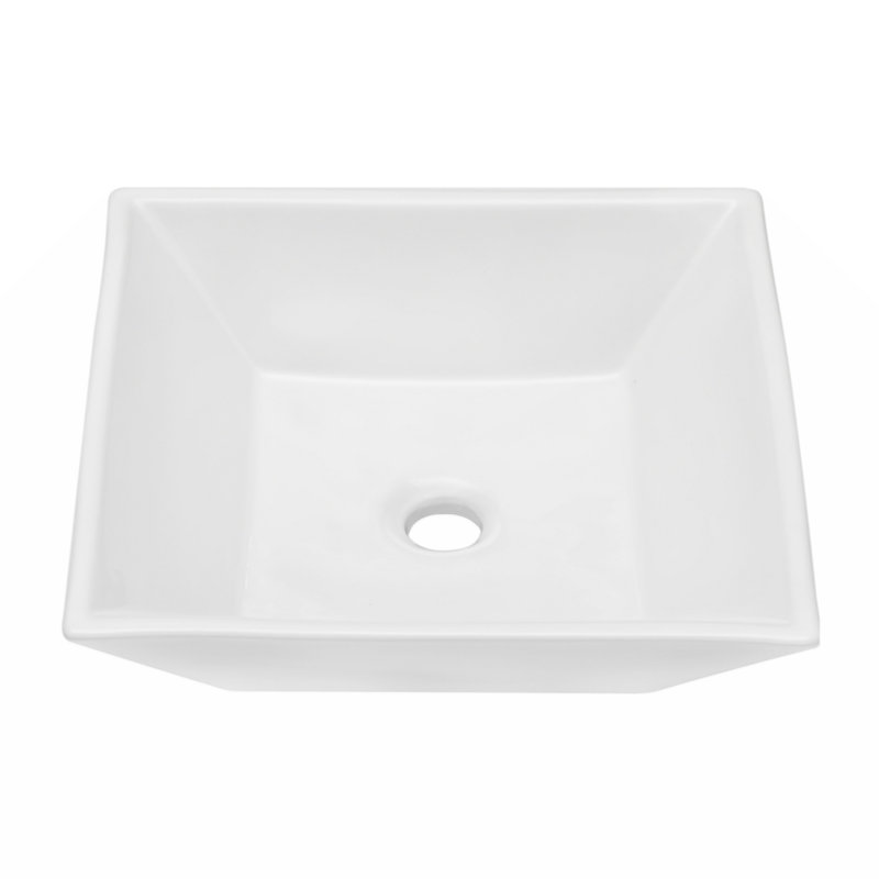 Wenty 16'' Ceramic Rectangular Bathroom Sink