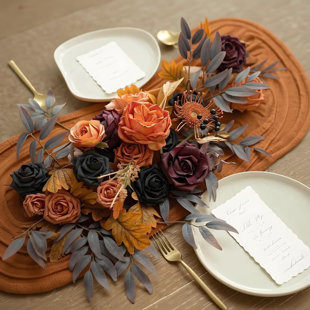 Guirlande de fleurs artificielles 5,9 pi pour mariage, arche de mariage rustique et décoration de table