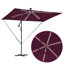 Umbrella with LED Strip Lights Polyester and Aluminium Outdoor Parasol-1633500825-1633500819